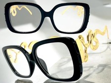 Oversize Exaggerated Vintage Retro Clear Lens EYE GLASSES Big Square Black Frame