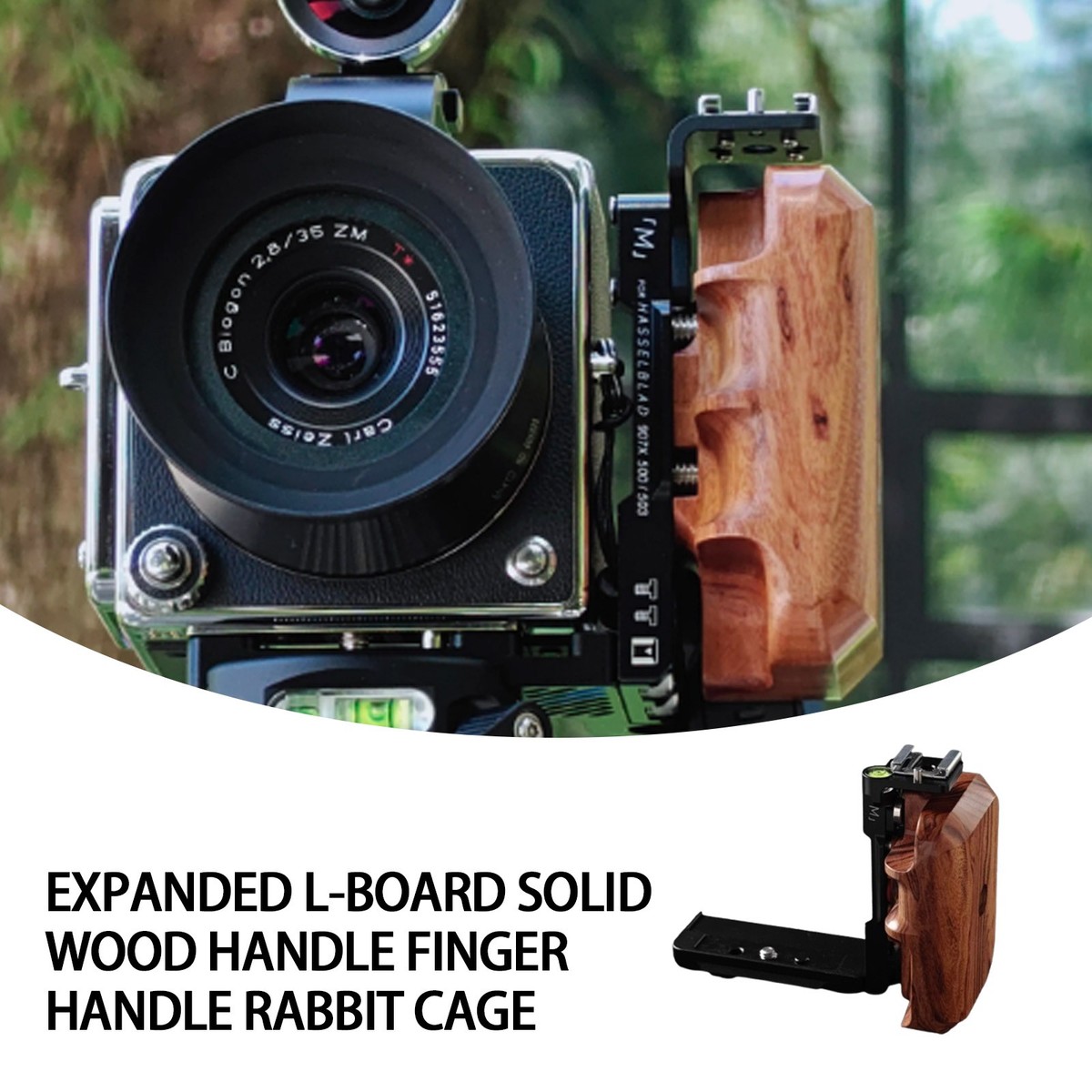 Wood Hand Grip L Bracket Holder for Hasselblad 907X CFV 100C CFV