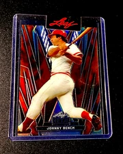 Johnny Bench 1/1 SP 2024 Leaf Metal Monumetal 1 of 1 Prismatic Refractor Orange