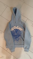 Sp5der World Wide Web Hoodie (Sky Blue) 1:1 Small Slightly Used