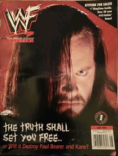 WWF Magazine May 1998 THE UNDERTAKER *Has Poster & Trading Cards* B | eBay