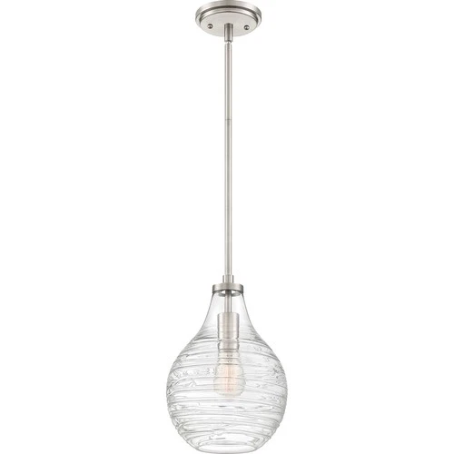 Genie 1-Light Mini Pendant in Brushed Nickel - Picture 1 of 2