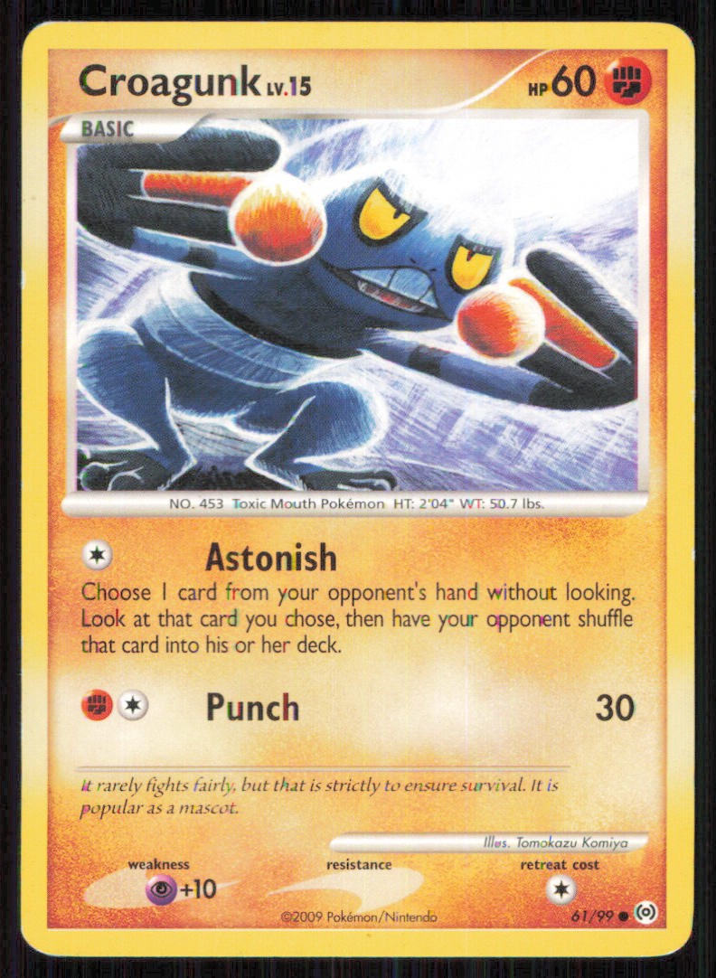 Croagunk 61/99 Common Arceus Pokemon Lightly Played