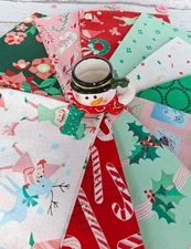 Tiny Christmas Fabric by Lizzy House Modern Baby Moda Fabrics 10 fat quarters