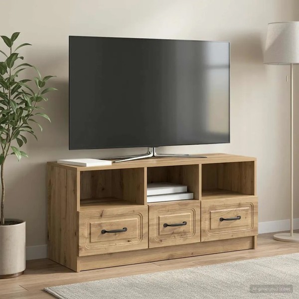 Tv-SchräNk 102 X 34,5 X 47 Cm Artisan-Eiche Holzwerkstoff-image