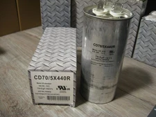 NEW IRP CD70/5X440R Round Run Capacitor - Dual 370 & 440 VAC 70+5uF