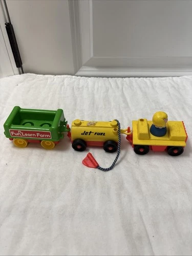 Vintage Fisher Price Little People Airport Lot Gas Tank Car