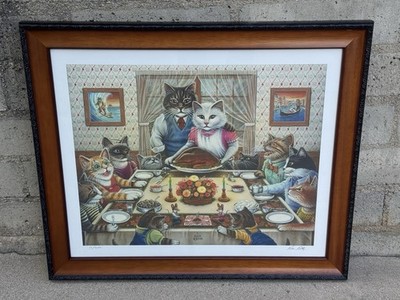 Feline Family Feast by Don Roth The Kool-Kat Kollection Limited 11/250 Art Print