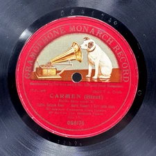 12" Gramophone 78 rpm Record Carmen Bizet Italian Duet Paoli Passeri 054174
