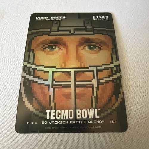 Bo Jackson Battle Arena Tecmo Bowl Drew Brees Pixel P-146 Promo Card Release Day