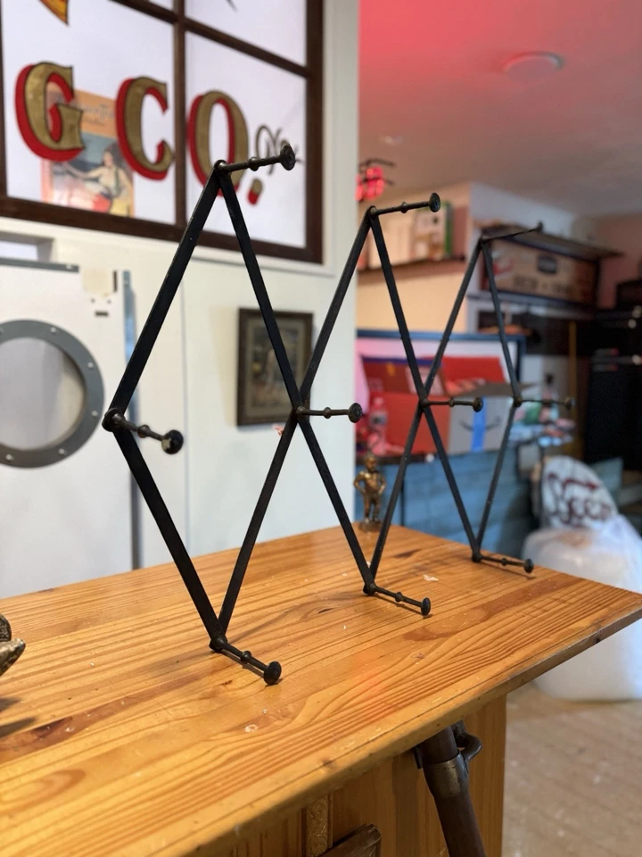 Perchero colgante de hierro de 1900 ganchos para ropa de árbol de pasillo entrada rústico hecho en unión Foto 2 de 4