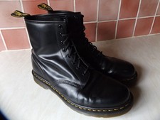 Dr Martens Original 1460 Smooth Black Boots 8 Eyelet Mens UK 11 Docs 8 Hole