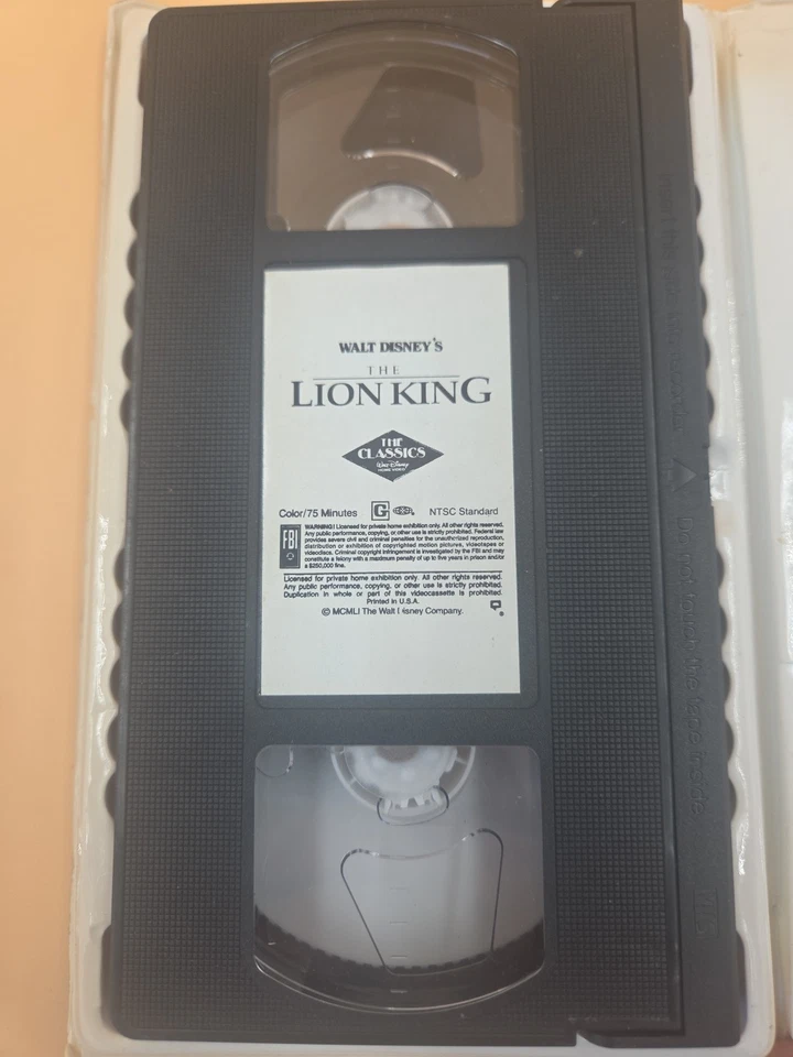Lion King VHS Black Diamond Disney Rare 1995 Classic Tape Free Shipping - Image 3 of 3