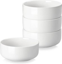 24 OZ Cereal Bowls, Porcelain Soup Oatmeal Bowls Kitchen Ceramic Bowl Set of 4