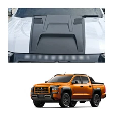 Matte Black Front Bonnet Scoop Cover Fits Mitsubishi L200 Triton 2024 - '25