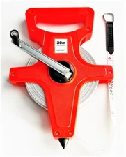 100FT ATE PRO Fiberglass Open Reel Measuring Surveyors Tape 1/2" Wide 30M #20106