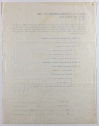 Copertina Letterhead Autovulcanizzante Rubber Co vintage Chicago IL 1940 - Foto 5 di 7
