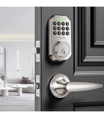 VCHOO Keyless Entry Door Lock Deadbolt with Handle Set  Auto Lock