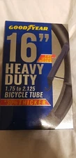 Goodyear Heavy Duty 16" Bicycle Inner Tube 1.75-2.125 with Tire Levers