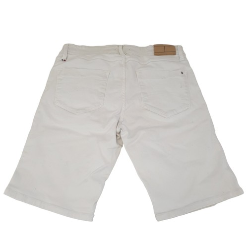 Tommy Hilfiger White Denim Cotton Shorts Uk Boy's Size XL W28 ZZ764 - Picture 2 of 4