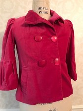 Mac & Jac Rose Pink Velvet Double Breasted Jacket Never Worn Size S
