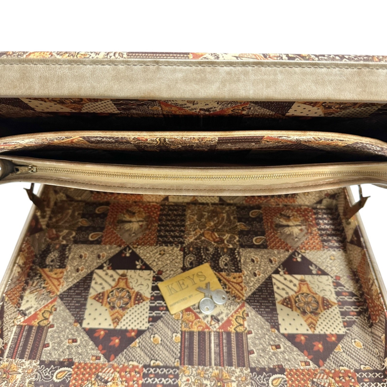 Vintage Patchwork Tapestry Briefcase With Handle … - image 6