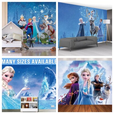Mädchen 3D Anna Elsa Prinzessin Tapete Schlafzimmer Tapete Wohnzimmer Wandbild-
