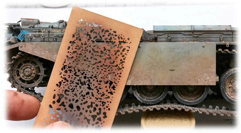 Weathering  Effect Airbrush Stencil Tools for Scale Models RC Tank planes  All 6 - Image 2 of 4