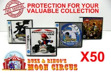 50x NINTENDO DS CIB GAME BOX -CLEAR PLASTIC PROTECTIVE BOX PROTECTOR SLEEVE CASE