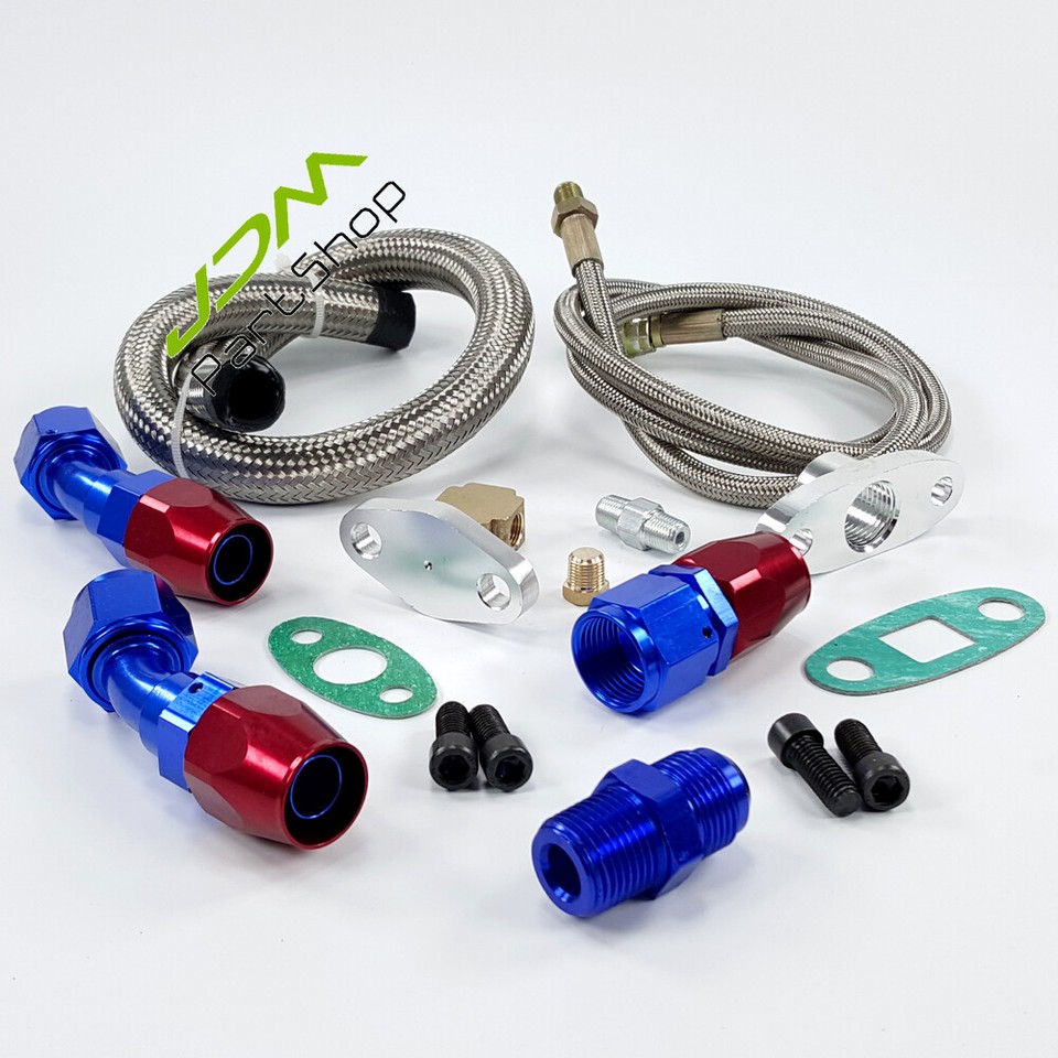 Turbo Braided Oil Inlet Feed Line – 1/8 NPT, 36" Length For T3/T4, T70, T61, T04E