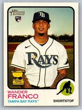 Wander Franco 2022 Topps Heritage Error Short Print RC Tampa Bay Rays #347