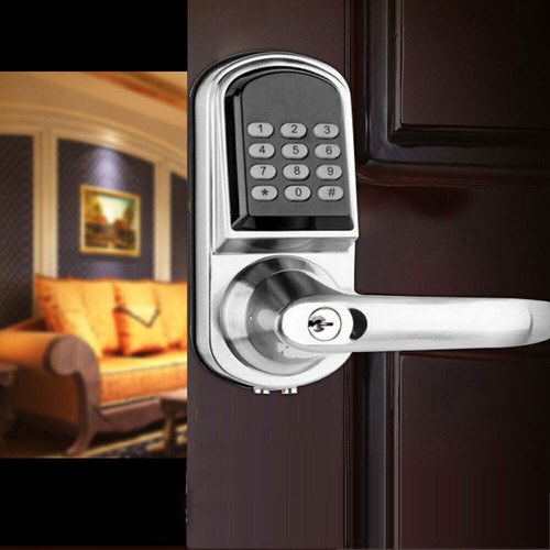 Mechanisches Haustürschloss Set Schlüsselloser Zugang Digital Code Tastatur Kombination USA - Bild 12 von 27
