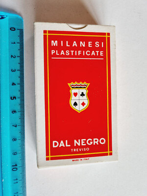MILANESE PLAYING CARDS FROM NEGRO PLASTICIZED ORIGINAL 80s PLAYING CARDS NEW