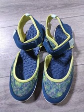 Lands End Water Shoes Big Girls Size 7 Blue Floral Mary Jane Beach lake Pool
