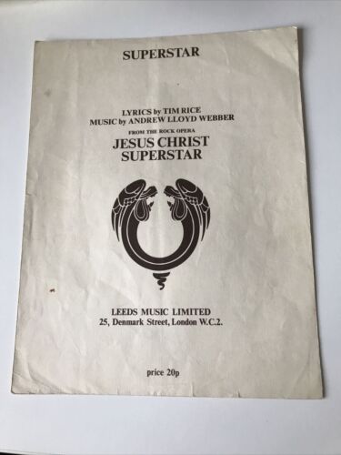 JESUS CHRIST SUPERSTAR Vintage Sheet Music Lloyd Webber/Rice 1969 Rock Opera - Picture 1 of 9