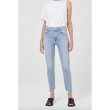 Agolde Merrel Mid Rise Straight Leg in Ashtray Jeans 33