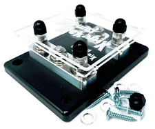 Heavy Duty Triple (3 Spot) Linked ANL Fuse Holder -Linked Side - Made in USA