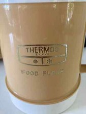 THERMOS ( Pichet / carafe ) VINTAGE Orange Boisson Rétro Camping