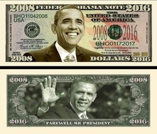 President Barack Hussein Obama Zero 0 Dollar Collector Novelty Bill Billet Neuf For Sale Online Ebay