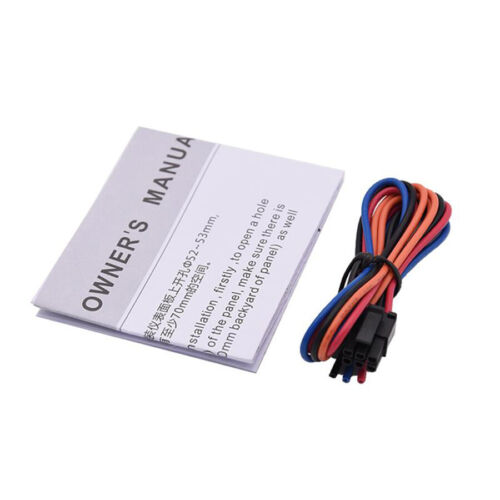 Black Water Temp Gauge 287.4-22.4ohms 100-250F 52mm 2" For Auto Boat 7 Color LED - Picture 4 of 5