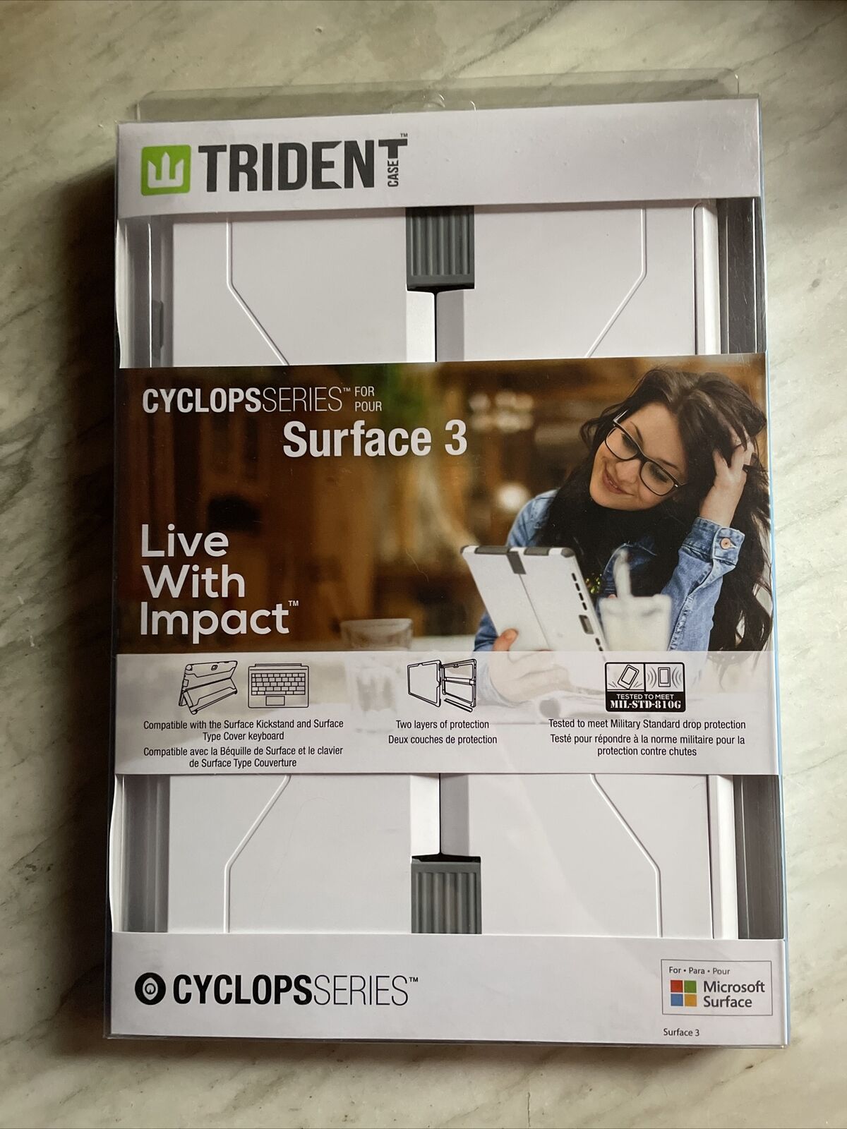 Trident CY-MSSF03-WT000 Microsoft Surface 3 Cyclops Series Case - New