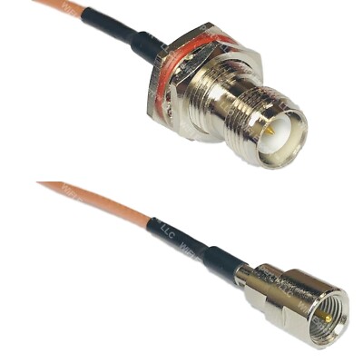 RG316 RP-TNC FEMALE BULKHEAD to FME MALE RF Cable Rapid-SHIP LOT