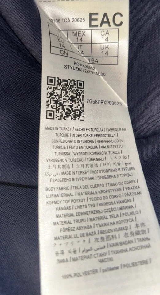 Guess Youth 女孩印花连衣裙,蓝色,14 — 第 3/4 张图片