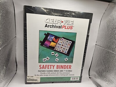 Clear File Archival PLUS Safety Binder Safe For Long Term Storage New Black