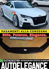 0886⭐SPLITTER ANTERIORE PER AUDI TT MK3 2015+ ADATTO A PARAURTI RS NERO LUCIDO⭐
