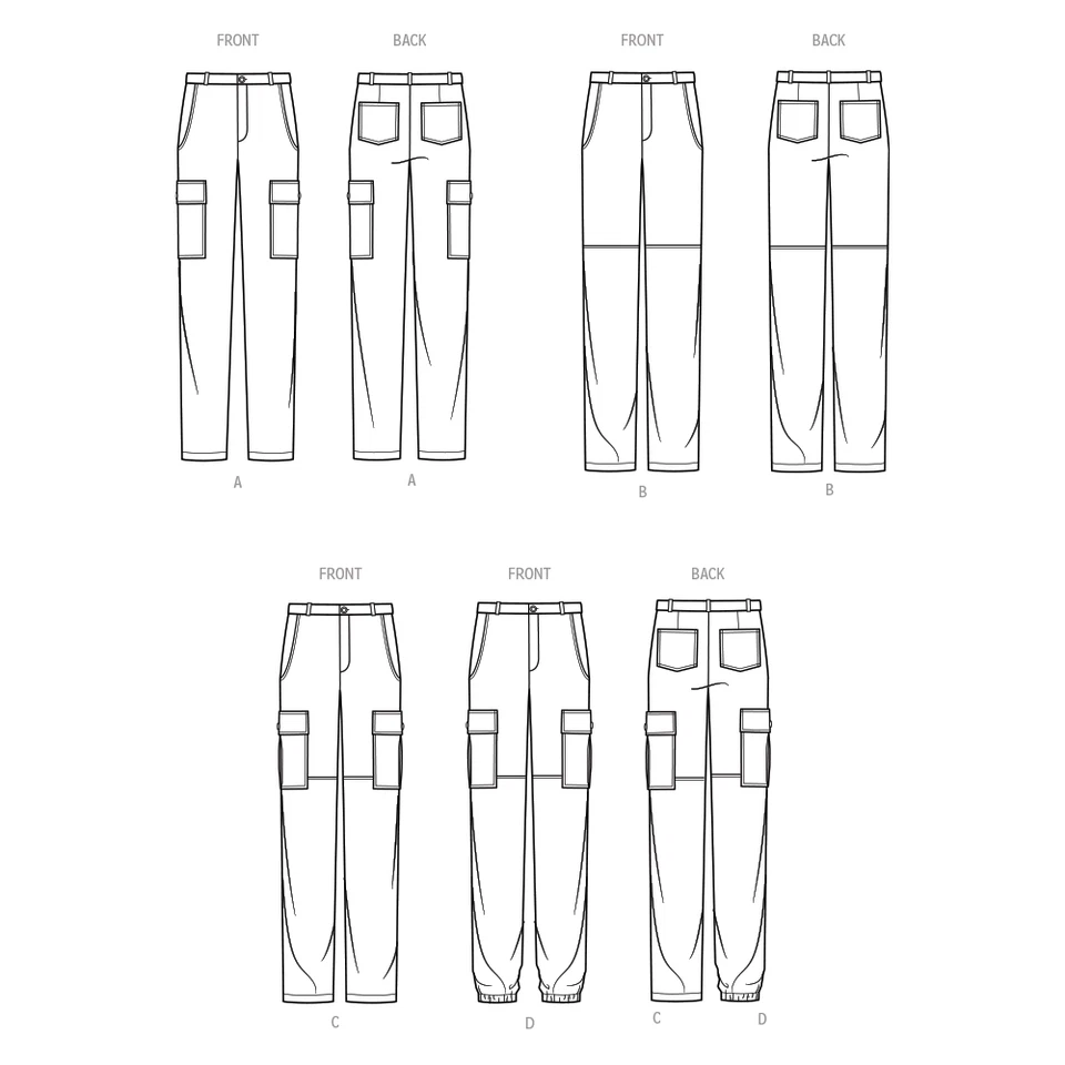 Schnittmuster Herrenhose mit Beintaschen Simplicity s9693 44-52 Herr/54-62  - Bild 2 von 4