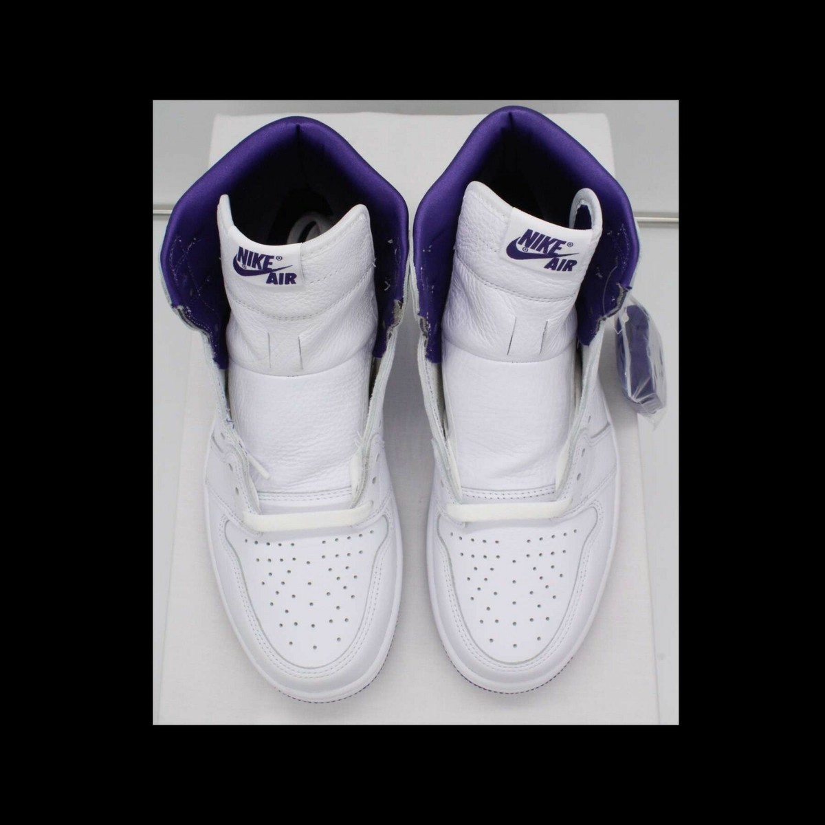 Nike Air Jordan 1 High OG Court Purple size 9.5W/8M NEW W Air Jordan 1 High OG White /Court Purple | Mercari main image 2