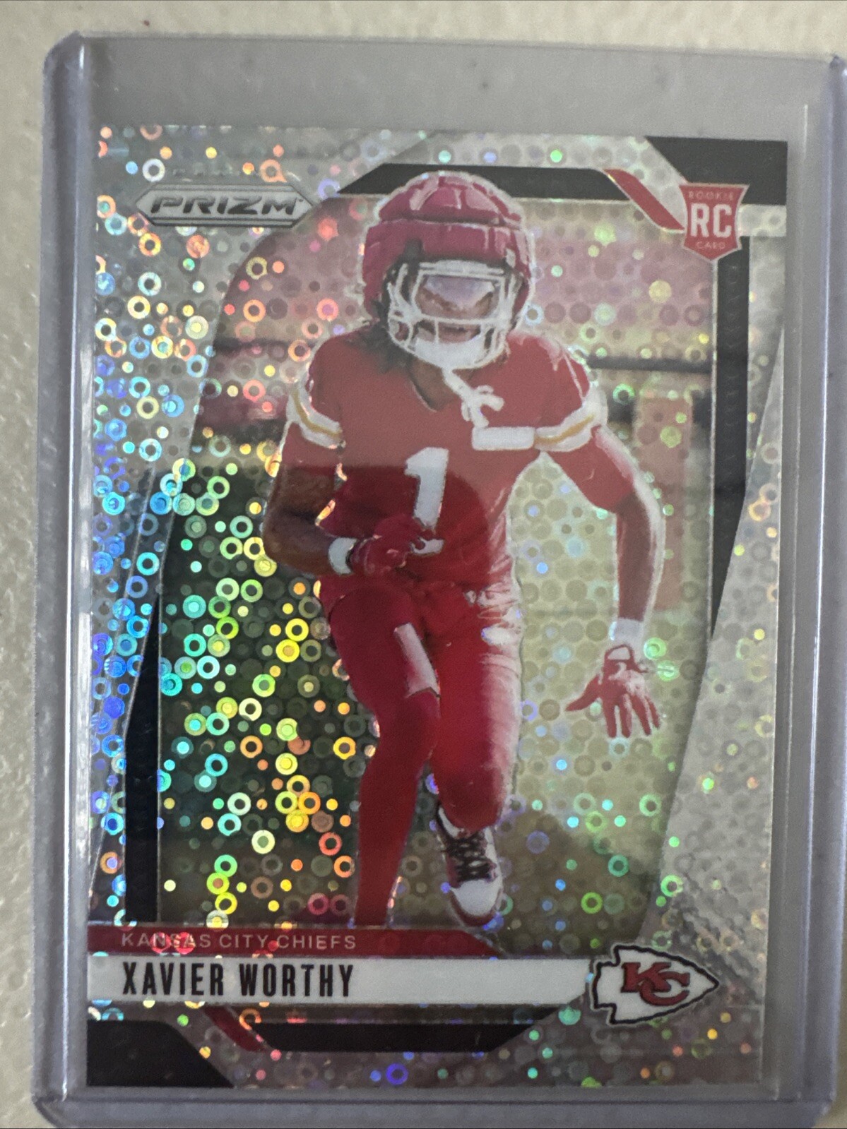 2024 Panini Prizm Xavier Worthy Disco Prizm No Huddle 2024 Panini Chiefs No. 399