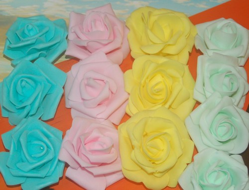 6-25 Schaumrosen 2-8cm Moosgummirosen Foamrosen rose flowers  Rosen Rosenköpfe - Afbeelding 10 van 42
