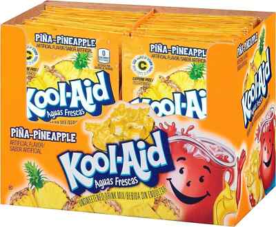 KOOL-AID Aguas Frescas Pina Pineapple Flavored Unsweetened pack of 48  - 1  BOX